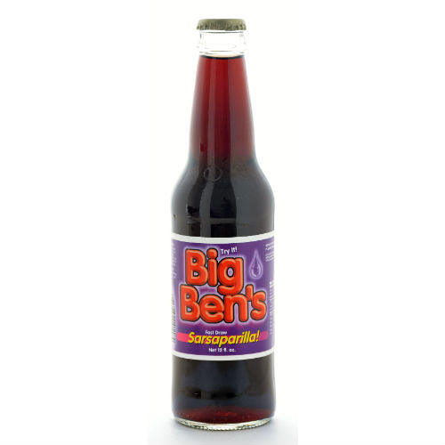 Big Bens Sarsaparilla Soda 12 Oz 12 Glass Bottles 2646